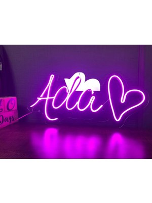 Deccor Evim Kişiye Özel Neon LED Yazı (7 Karaktere Kadar Isim Yazılır)