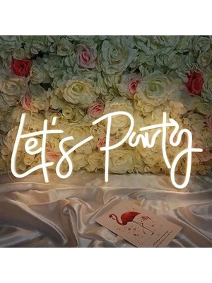 Deccor Evim Lets Party Neon LED Duvar Aydınlatma