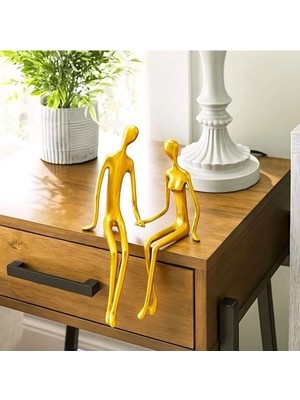 Jeane Home Decor 25CM Iskandinav Tarzı Sevgili Çift Ofis Ev Biblo Obje Figür