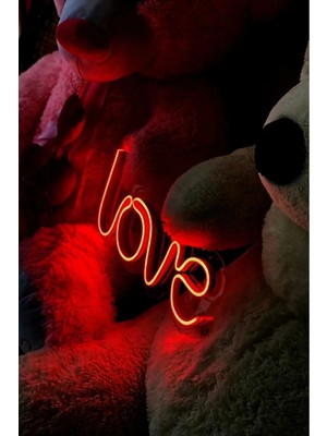 Deccor Evim Neon LED Tabela - Love