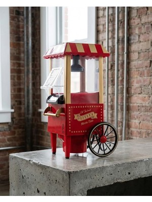 Ergün Collection Nostaljik Tasarımlı Yağsız Mısır Patlatma Makinesi
