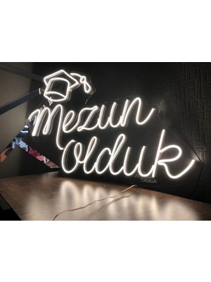 Deccor Evim Mezun Olduk Neon LED Yazısı