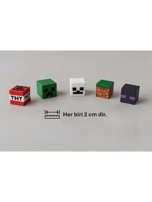ESM 3D 5 Adet Minecraft Mini Figür Seti
