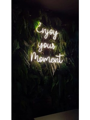 Deccor Evim Enjoy Your Moment Neon LED Tabela
