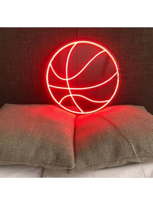 Deccor Evim Basketbol Topu  Neon LED Işıklı Yazı
