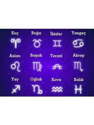 Deccor Evim Burç Sembolu Neon LED Işıklı Yazı (Istediğiniz Burç Sembolunu Sipariş Verdikten Sonra Belirtiniz)