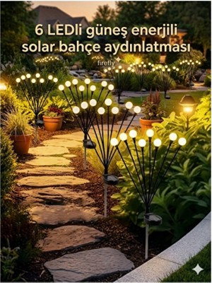 Empressco Enerji Tasarruflu 6 Ledli Güneş Güçlü Bahçe Aydınlatması
