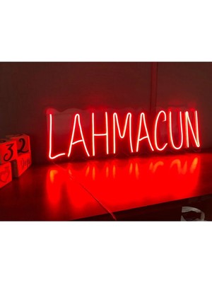 Deccor Evim Lahmacun Yazılı Neon LED Yazı