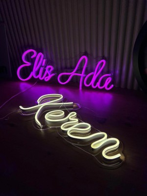 Deccor Evim 1 Harf Fiyatıdır Isimli Neon LED Işıklı Yazı