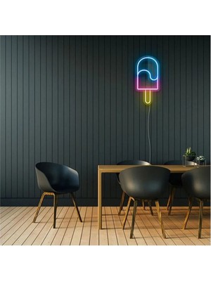 Deccor Evim Neon LED Tabela Dondurma