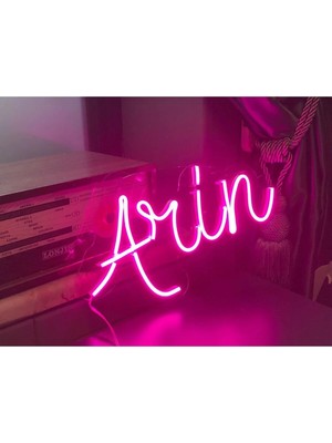 Deccor Evim Arin Kişiye Özel Isimli Neon LED Tablo Tabela Aydınlatma (Açıklamayı Okuyunuz)