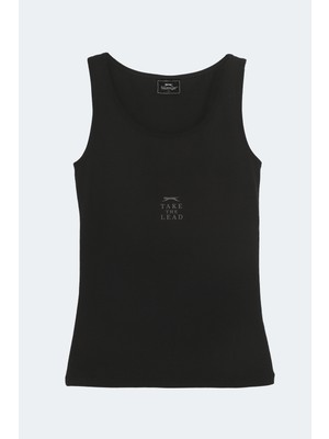 Slazenger VLADLEN Kadın Slim Fıt Kolsuz Siyah Atlet