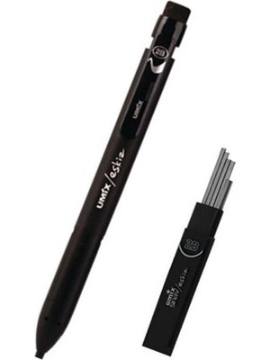Umix Siyah U1304 Versatil Kalem 1,8 Mm Kesik Uçlu Ergonomik Tasarımlı Mekanik Kalem