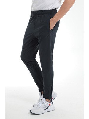 Slazenger GRIET Erkek Fermuar Cepli Koyu Gri Eşofman Altı