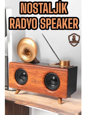 ÖNÇ - PRİME Çalar Radyo Müzik Kutusu Nostaljik Hoparlör Speaker