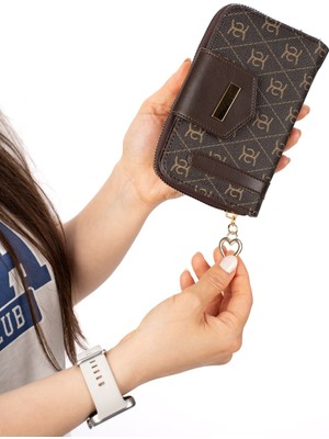Newish Polo Kadın Deri Desenli Telefon Kağıt Para Bölmeli Kartlık ve Cüzdan  - NEW412