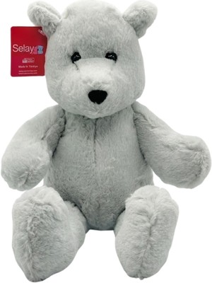 Selay Toys Pelüş Nordik Gri Ayıcık 40 cm 1109