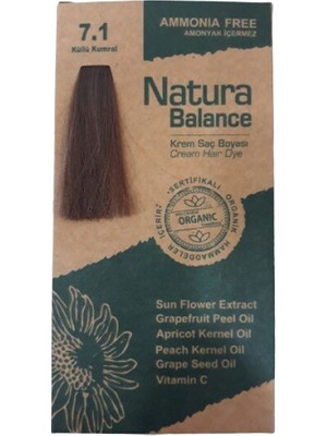 Natura Balance Krem Saç Boyası Külü Kumral 7.1 60ML Amonyaklı ve Canlı Renkler İçin Özel Formül