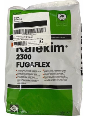 Kalekim 2313 Fugaflex Siyah Derz Dolgusu 1 kg Esnek Yüksek Performanslı Tüm Yüzeylerde Kullanım