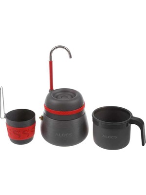 Alocs Kamp Filtre Kahve Demleme Potu Moka Pot Tam Set