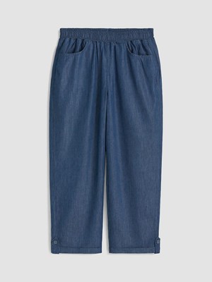 LC Waikiki Beli Lastikli Kadın Jean Kapri  (S6)