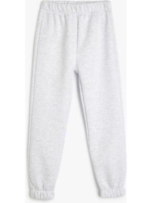 Koton Beli Lastikli Şardonlu Basic Jogger Eşofman Altı