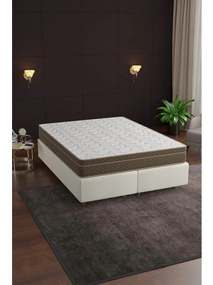 Mobpazar Flora (23cm) Full Ortopedik Lux Bamboo Yaylı Yatak, Çift Taraflı Kullanım, Yüksek Kalite 120x200 cm