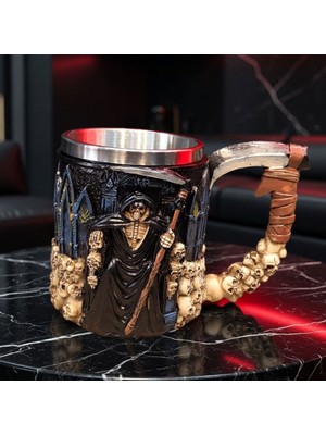 Ttt 3D Iskelet Tasarımlı - Paslanmaz Çelik Içli - Gotik Kupa Bardak