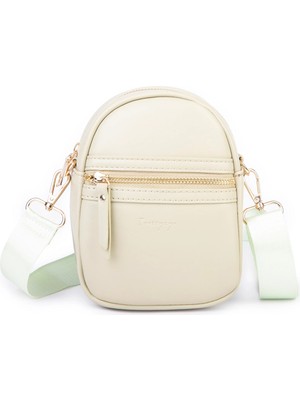Prettyzys Nas Bag Kadın Mini Telefonluk Postacı Çantası (En : 14 cm ; Boy: 18 cm ) Yeşil