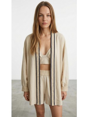 Mu&Me Boutiqe Kimono Şerit Detaylı