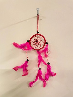 Buççin Online Mağaza  Rüya Kapanı Dreamcatcher Düş Kapanı Rüya Kovucu Araba Süsü Kırmızı Iplik