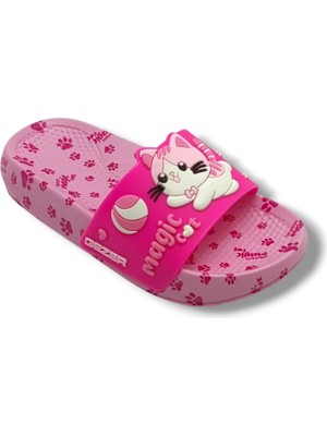 Gezer 16873-26 Magic Cat Yıldızlı Patili Kız Çocuk Terlik 26-30