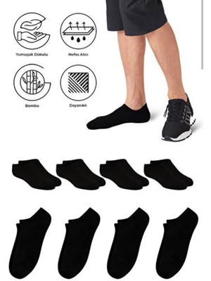 Erka 3'lü Paket Erkek/bayan Sneaker Çorap - Bambu ve Dikişsiz Konfor