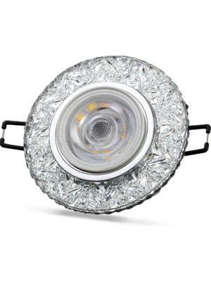 Hsc Bilişim Noas YL65 1677 Hektor LED Çerçeveli 4000K Kristal Cam Spot Kasa - Priz ve Anahtar Için Uyumlu