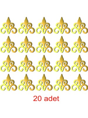 Buççin Online Mağaza  Pleksi Ayna Dekor Gold Renk Duvar Dekor 20 Adet Adet Boyutu 10X10CM Akrilik Altın