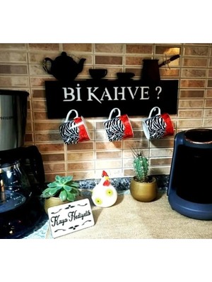 Buççin Online Mağaza  Bi Kahve Ahşap Dekoratif Kupalık Aslığı Mutfak Dekorasyon Süsü TYC00429388930 Ahşap Siyah