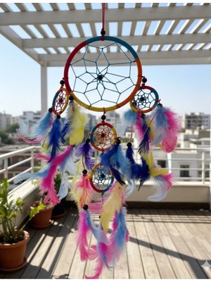 Buççin Online Mağaza  Dreamcatcher-Rüya Kapanı-Rüya Kovucu-Düş Kapanı - Halka Çapı 12 cm Plastik Mor