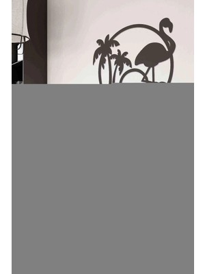 Buççin Online Mağaza  Flamingo Havai Siyah Ahşap Lazer Duvar Dekoru Tablo Mdf Ahşap Siyah