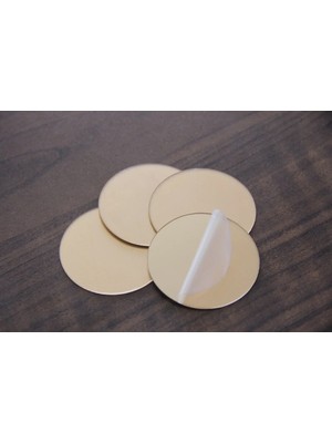 Buççin Online Mağaza  Ayna Pleksi Gold 5 cm Çaplı 50 Adet Dekor Ürünü Plastik Sarı
