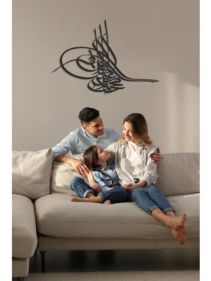Buççin Online Mağaza  Tuğra Metal Duvar Dekoru Metal Siyah