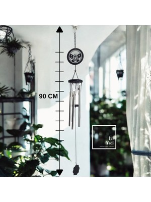 Buççin Online Mağaza  WB77-2 90 cm Kelebek Desenli Metal Rüzgar Çanı – Doğal Sesli Bahçe Balkon Dekoratif Aksesuar Metal S