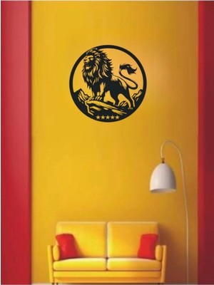 Buççin Online Mağaza  5 Yıldızlı Galatasaray Yeni Sezon Metal Duvar Dekoru Metal Siyah