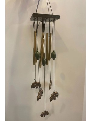 Buççin Online Mağaza  Deprem Zili Çanı Duvar Rüzgar Çanı Zili Feng Shui Ejderha Yılı Metal Borulu Fil Objeli Metal Çok Ren