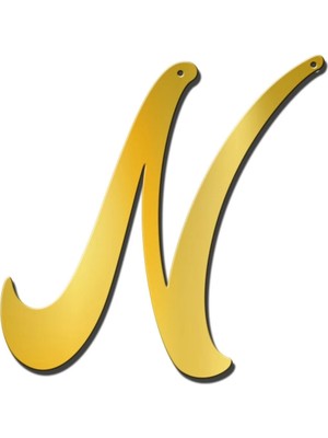 Buççin Online Mağaza  Söz 30 cm Pleksi Ayna Baş Harf Gold Akrilik Altın