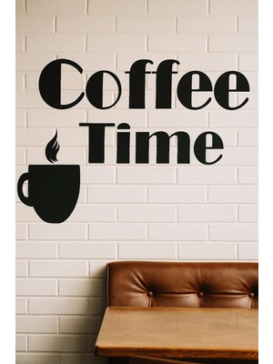 Buççin Online Mağaza  Coffee Tıme Duvar Dekorasyon Ürünü Duvar Mutfak Süsü Kahve Köşesi Süsü Ahşap Siyah