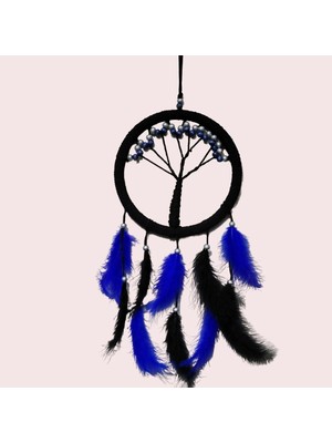 Buççin Online Mağaza  River World Tasarımı Hayat Ağacı Dream Catcher Mavi Incili Çok Renkli Belirtilmemiş