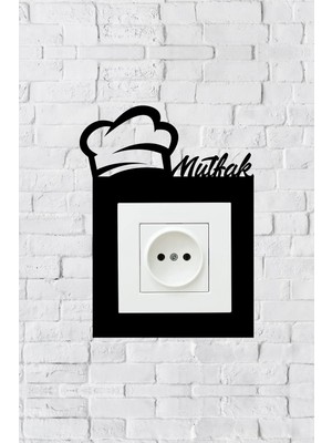 Buççin Online Mağaza  Mutfak Duvar Dekorasyon Priz Çerçevesi (Iç Ölçü 8,4x8,4 Cm) Dekoratif Priz Süsü- Anahtar Çerçevesi A