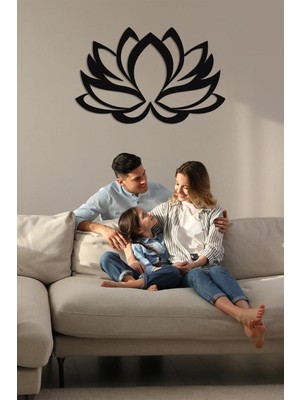Buççin Online Mağaza  Lıly Blossom Çiçeği Metal Duvar Dekoru Metal Siyah