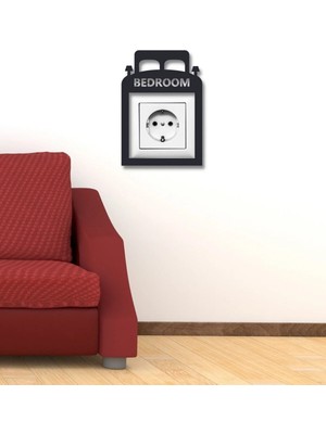 Buççin Online Mağaza  Siyah Ahşap Bedroom Priz Kenarı - Priz Çerçevesi Ev Dekorasyon Yatak Odası Için Duvar Dekoru Ahşap S