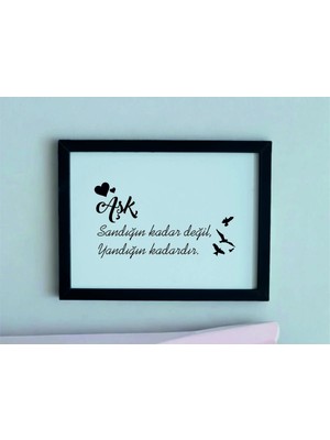 Buççin Online Mağaza  Kahve Köşesi Motto Panoları Model 6 Ahşap Siyah